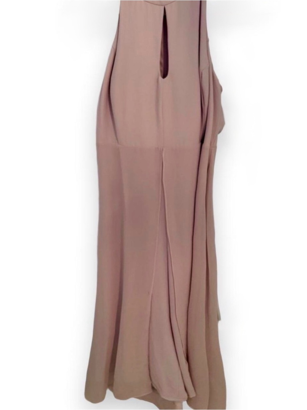 White House Black Market Blush Halter Jumper with Sheer Layer